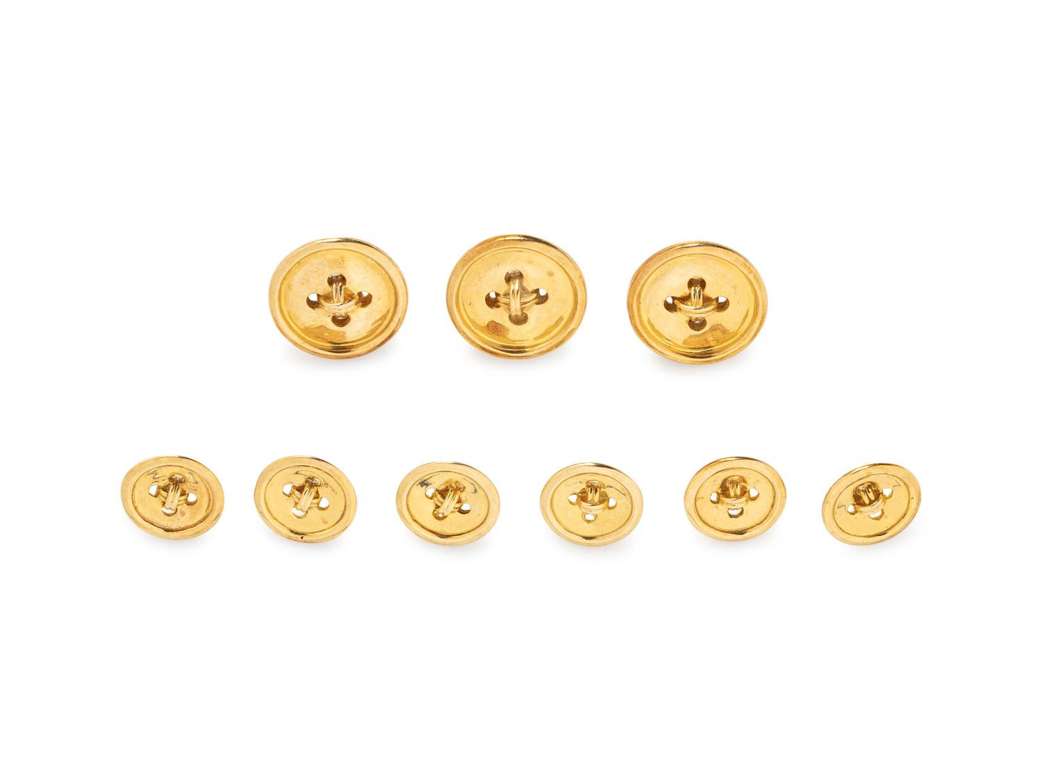 YELLOW GOLD BLAZER BUTTON SET