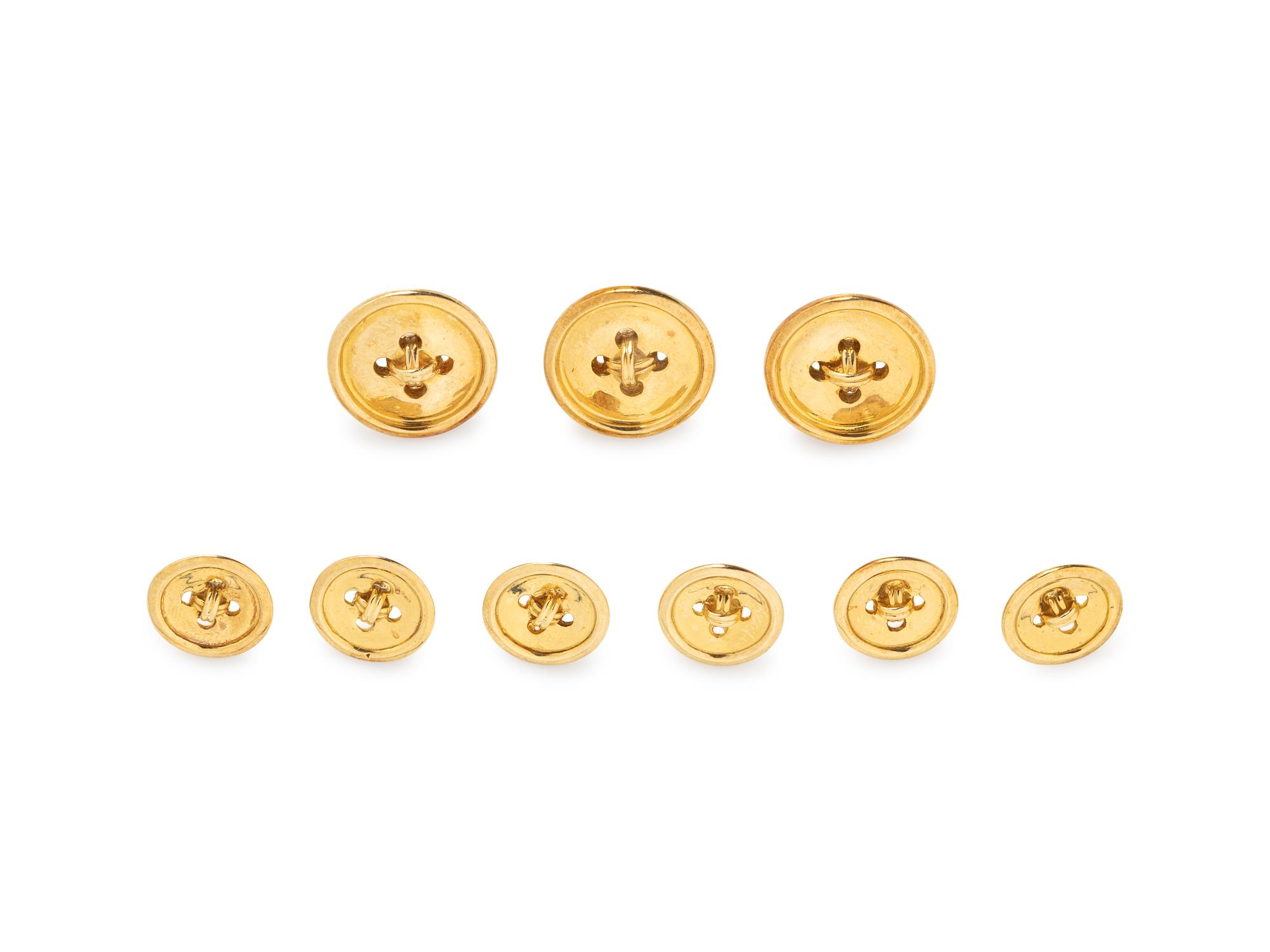 YELLOW GOLD BLAZER BUTTON SET