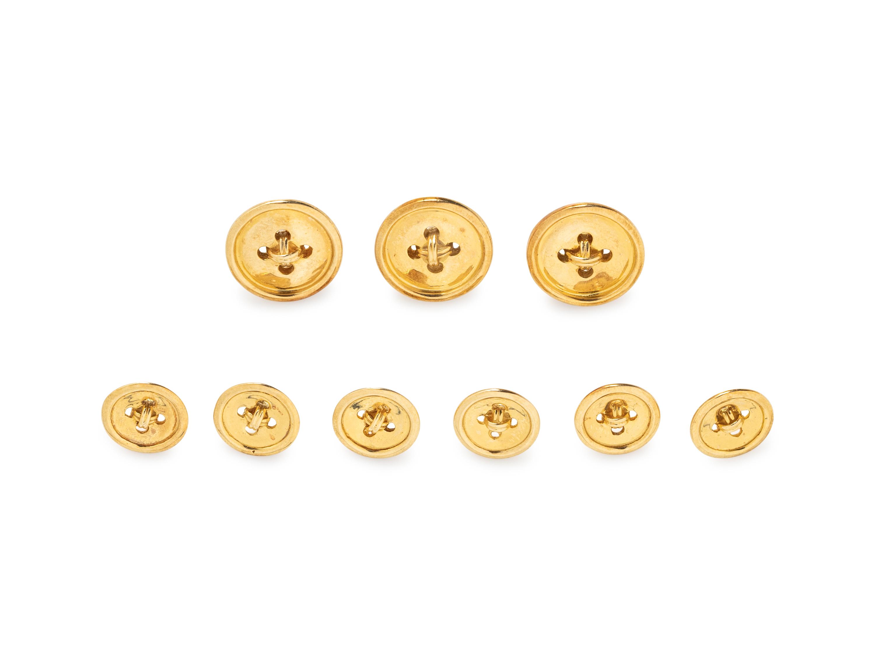 YELLOW GOLD BLAZER BUTTON SET