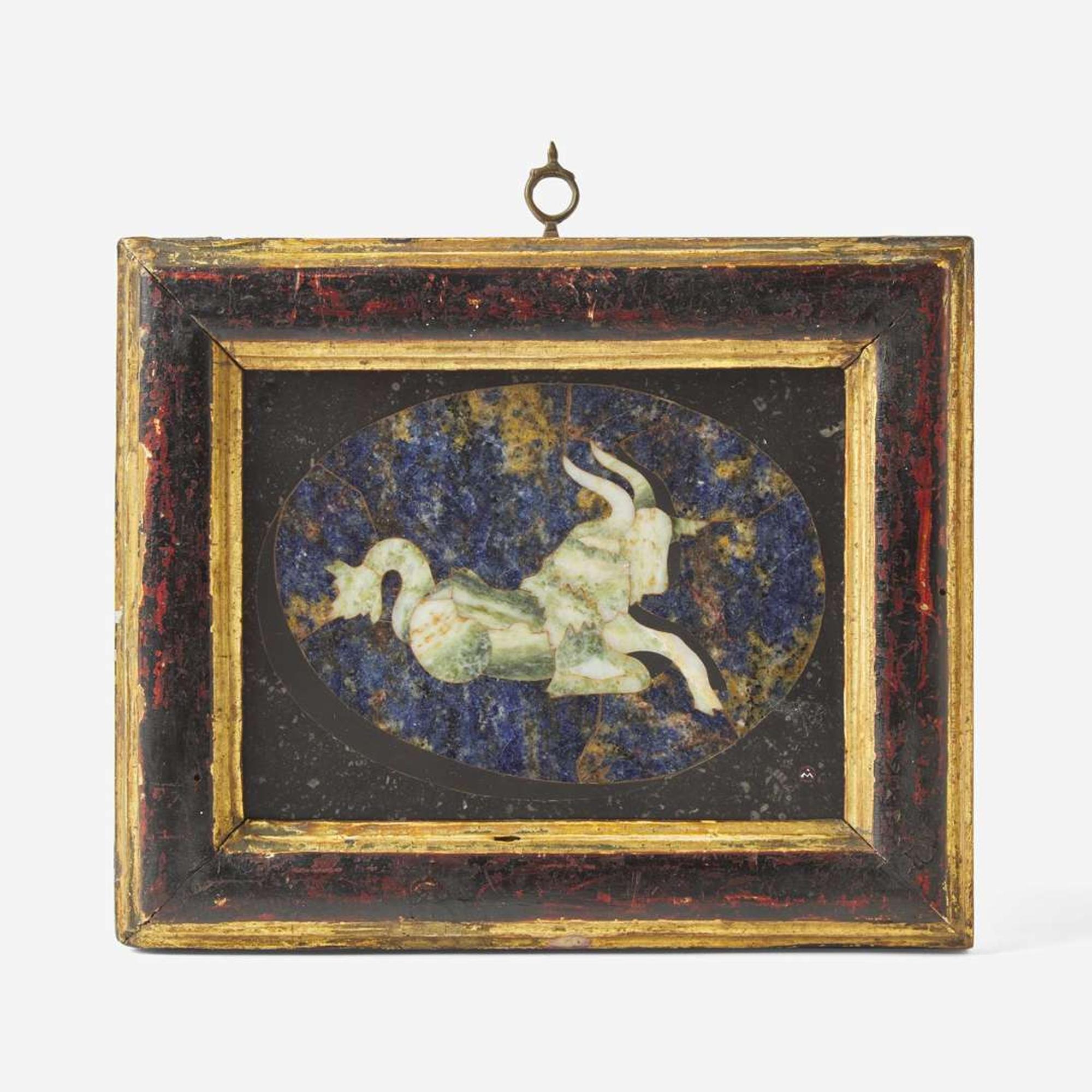 Richard Blow (American, 1984-1993) Capricorn Pietra Dura Plaque, Montici, USA/Italy, circa 1960