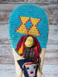 Plateau Beaded Hide Doll Cradle