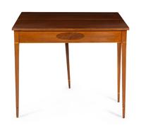 An English Satinwood Flip-Top Game Table