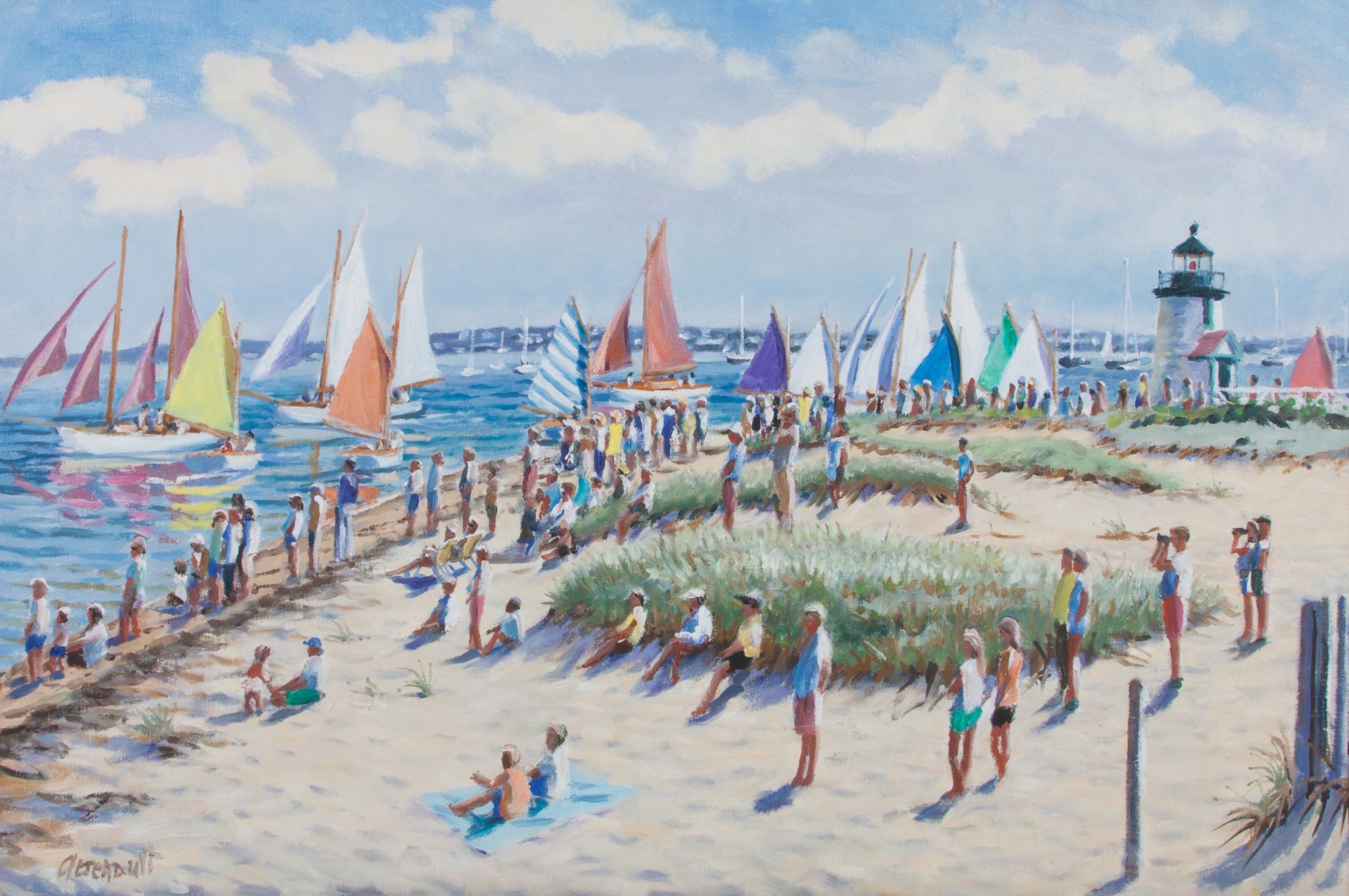 Paul Arsenault, (American, 20th century), Brandt Point Lighthouse