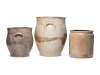 Three Stoneware Crocks by Scarce Ohio Makers