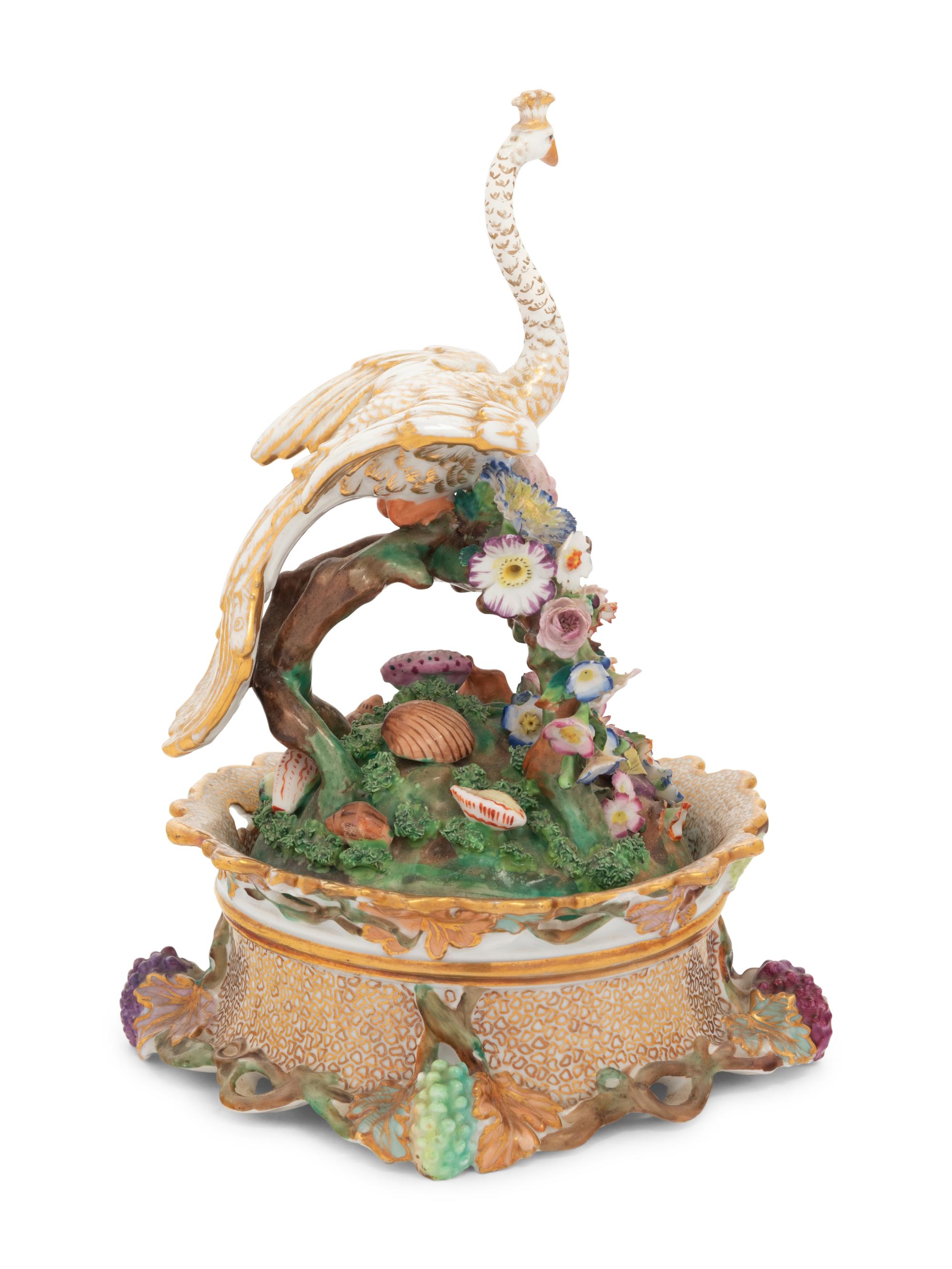 A Jacob Petit Porcelain Encrier and Cover