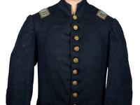 [CIVIL WAR]. Union Infantry frock coat identified to Captain W.H. Shuman, Co. I, 178th Pennsylvania regiment.