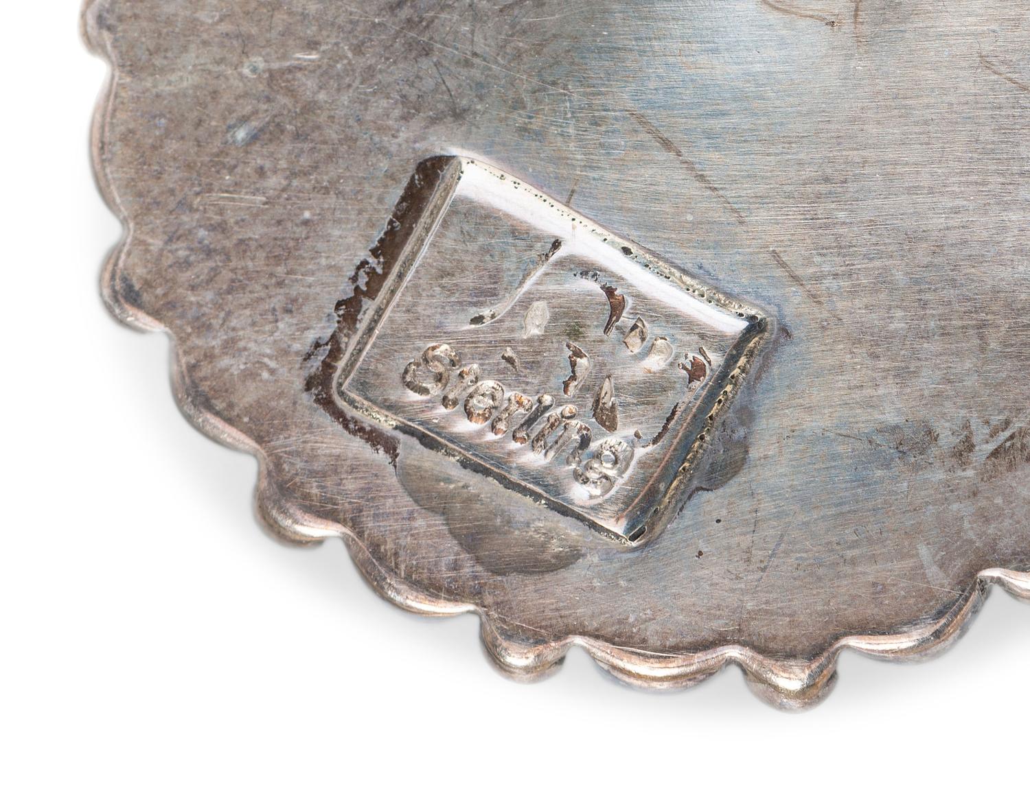 Zuni or Navajo Silver and Petit Point Cluster Turquoise Jewelry