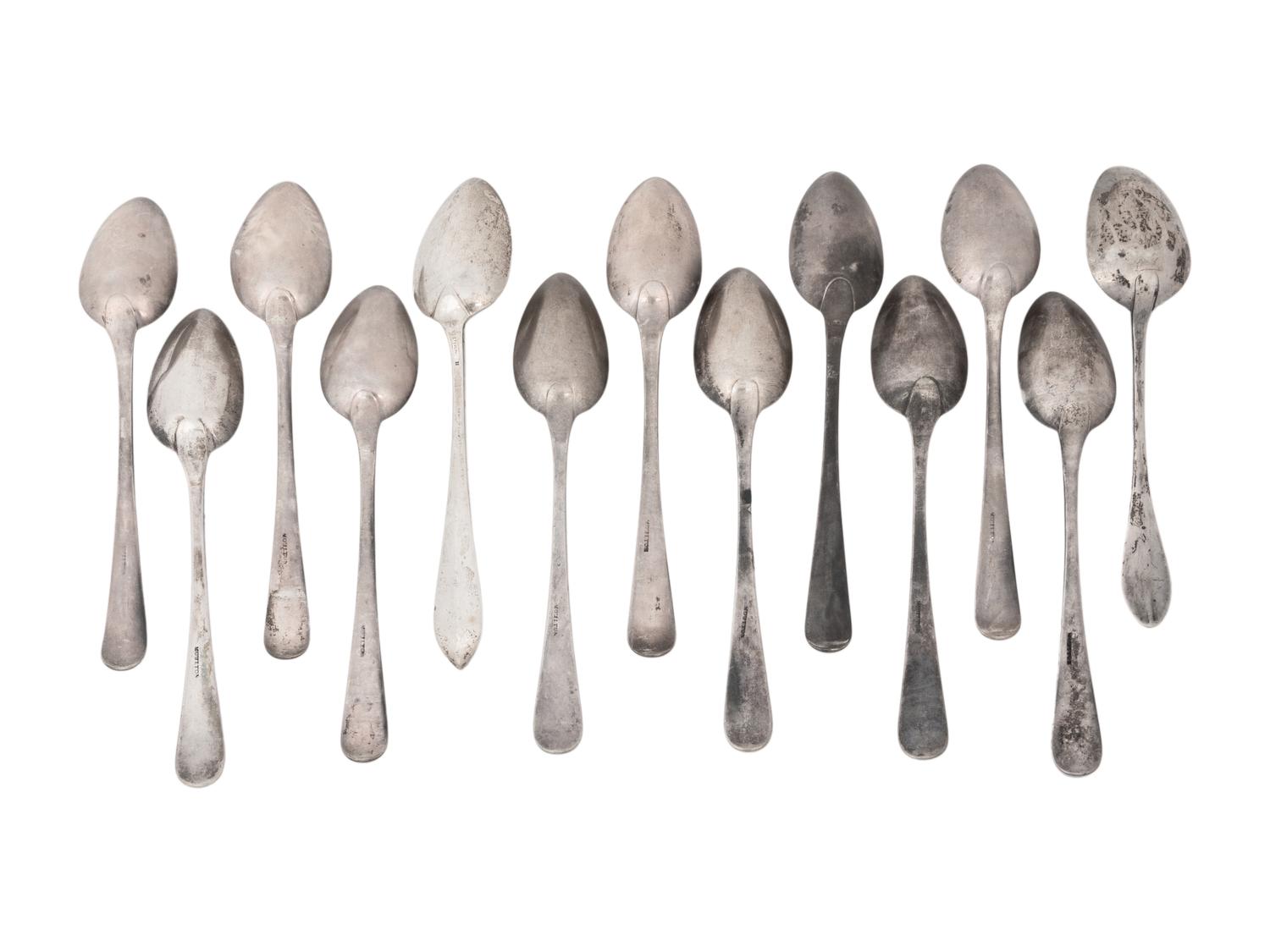 A Group of Coin Silver Spoons