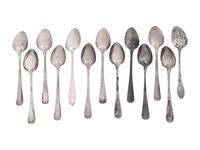 A Group of Coin Silver Spoons