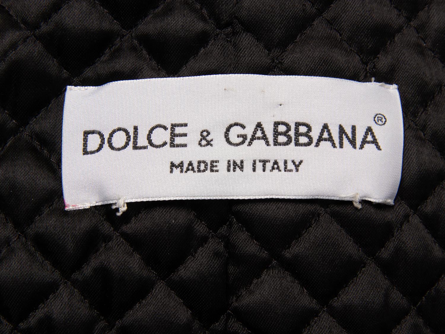 Dolce & Gabbana, Croc-Embossed Belted Coat