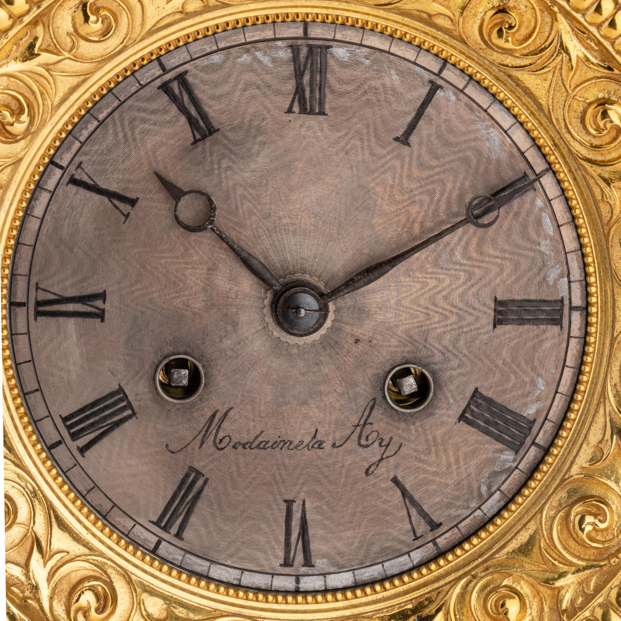 A French Gilt Bronze Automaton Clock, Medainela AY