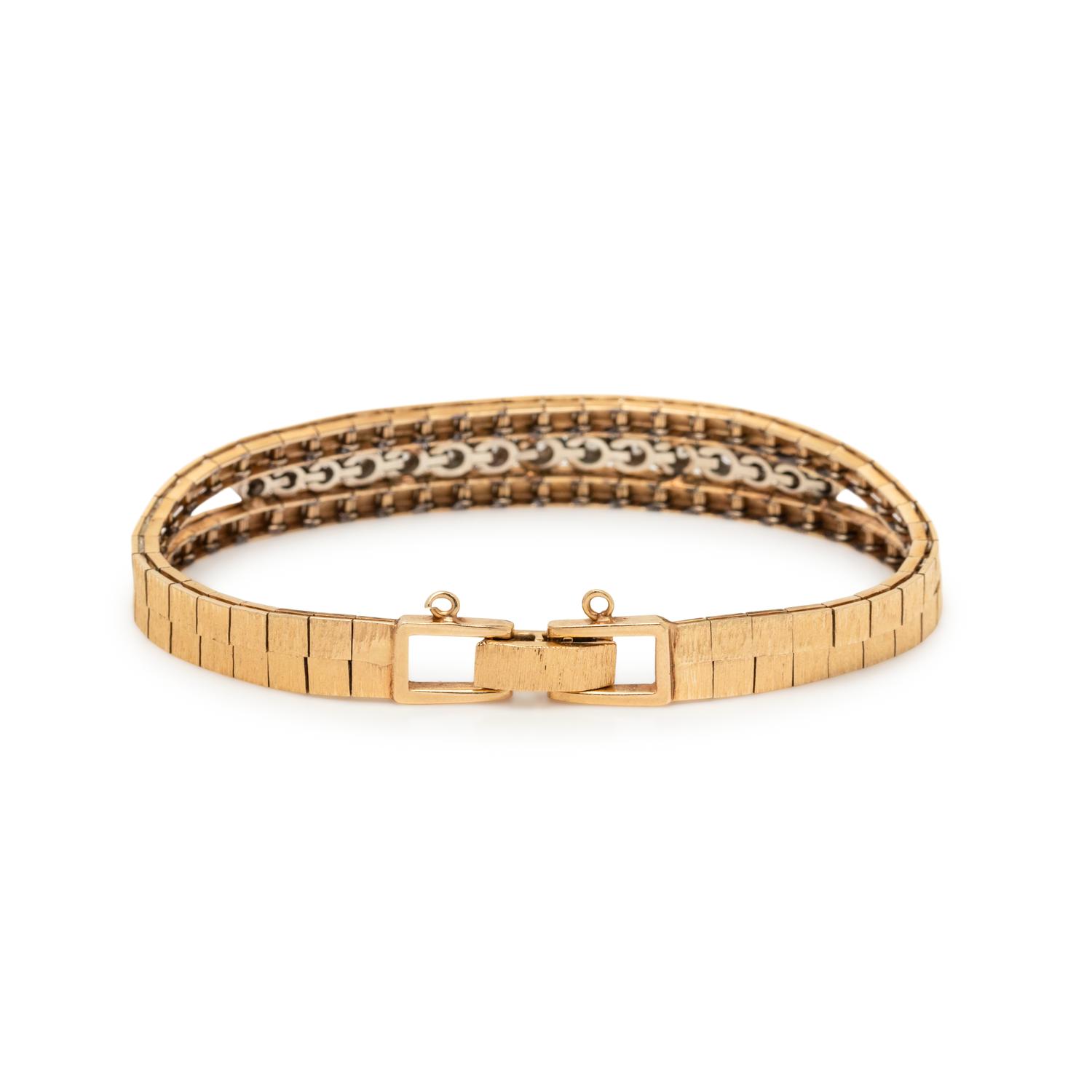YELLOW GOLD AND DIAMOND BRACELET