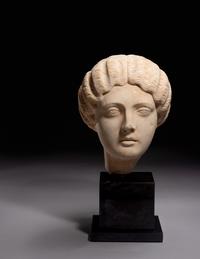 A Roman Marble Portrait Head of the Empress Faustina Minor