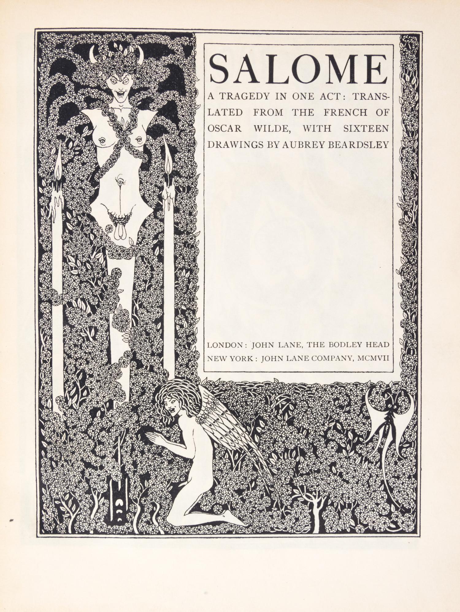 (BEARDSLEY, AUBREY) WILDE, AUBREY. Salome. London and NY, 1907. 16 plates by Beardsley.