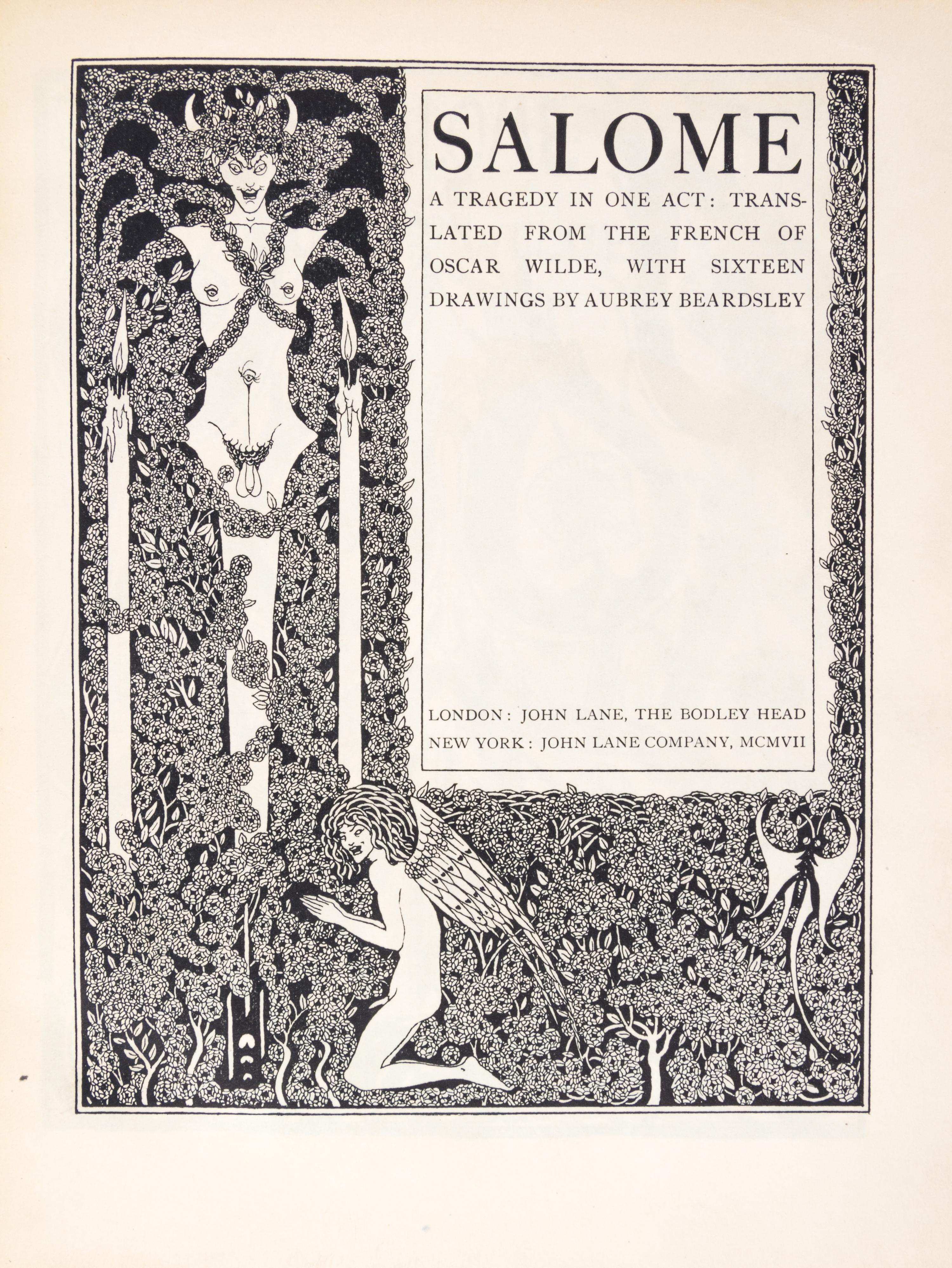 (BEARDSLEY, AUBREY) WILDE, AUBREY. Salome. London and NY, 1907. 16 plates by Beardsley.