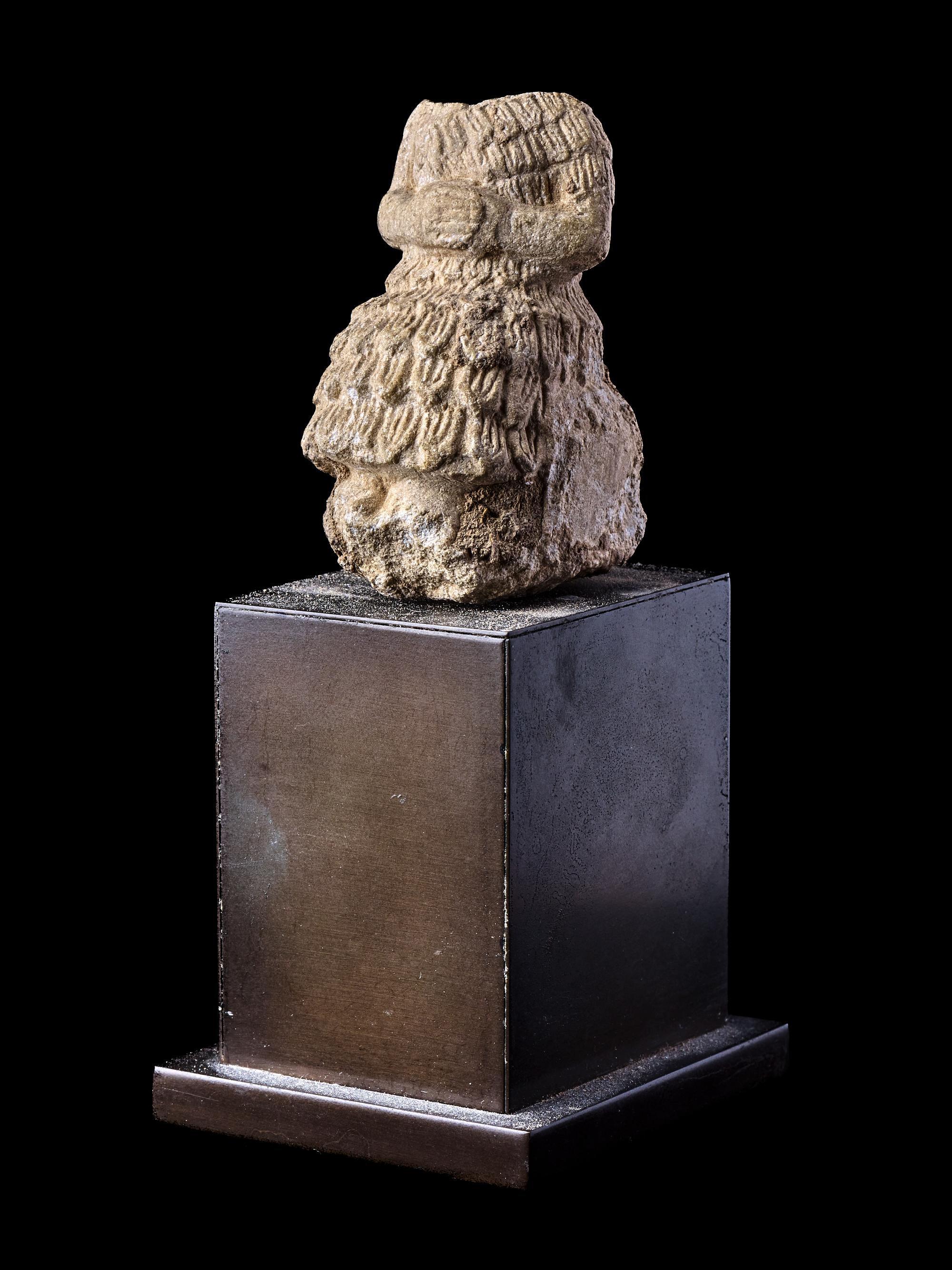 A Sumerian Alabaster Worshipper Figure Fragment