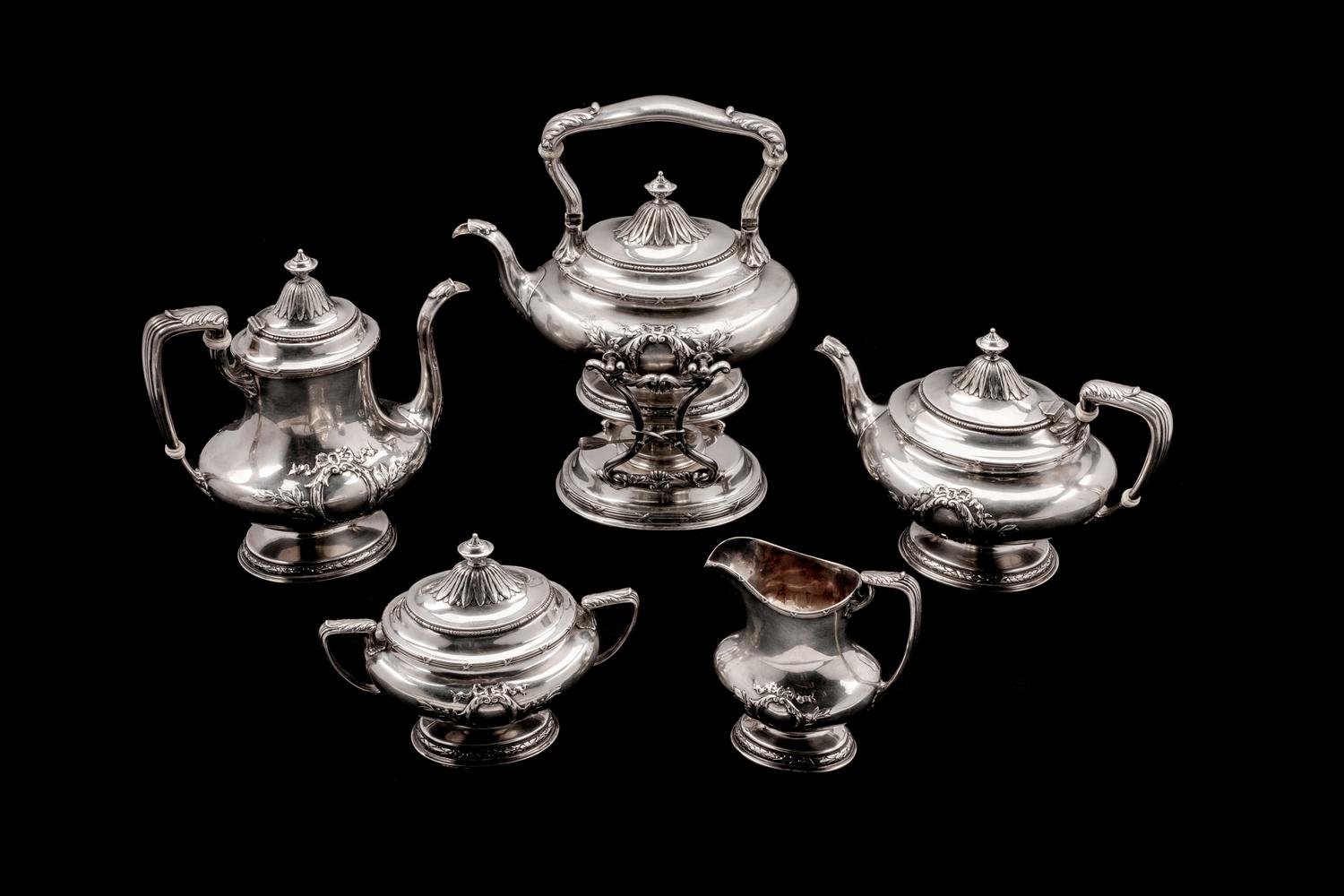 An American Silver Five-Piece Tea and Coffee Service