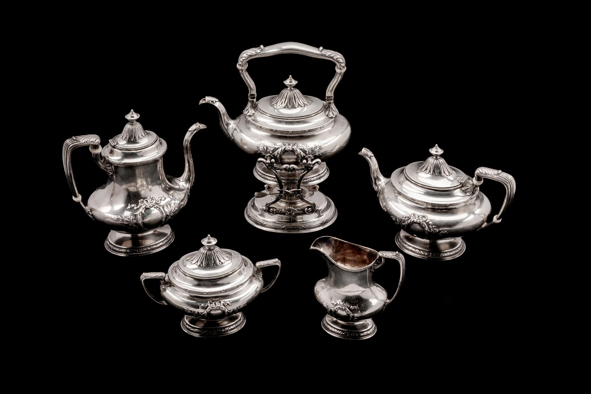 An American Silver Five-Piece Tea and Coffee Service