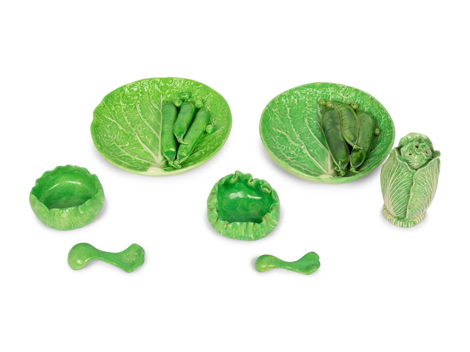 A Group of Dodie Thayer Lettuce Ware Articles