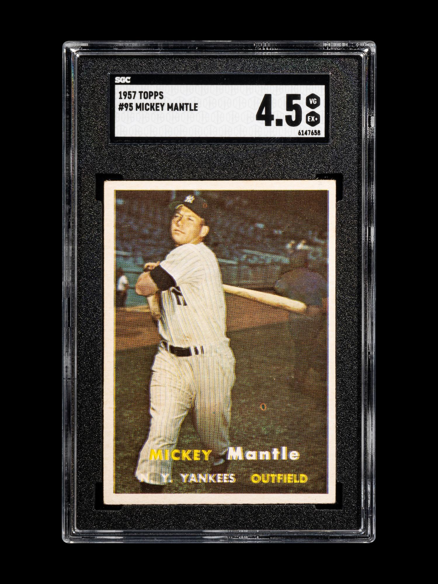 A 1957 Topps Mickey Mantle Baseball Card No. 95 (SGC 4.5 VG/EX+)