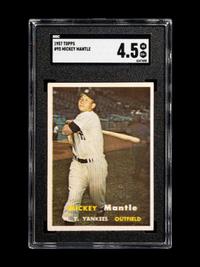 A 1957 Topps Mickey Mantle Baseball Card No. 95 (SGC 4.5 VG/EX+)