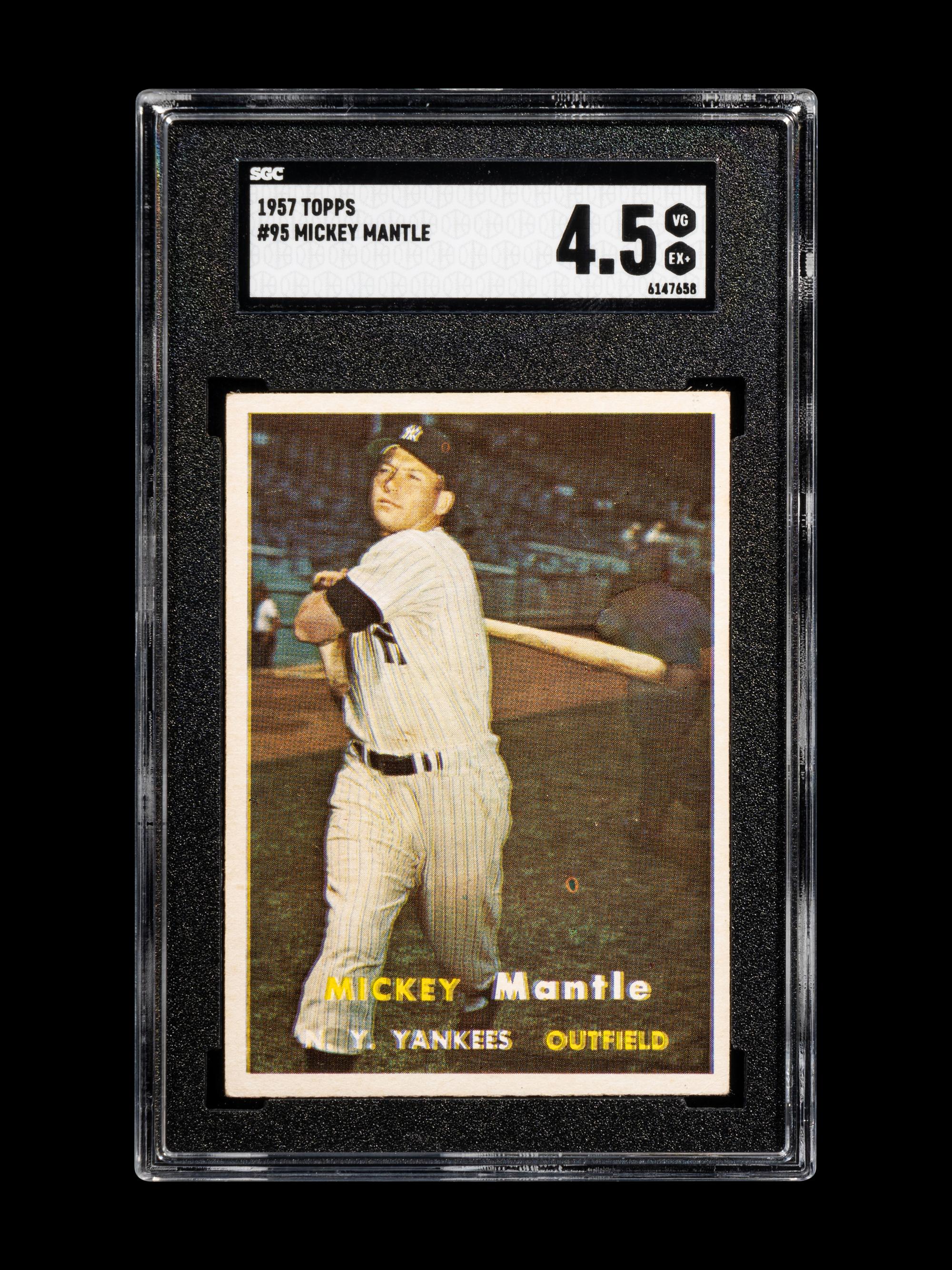 A 1957 Topps Mickey Mantle Baseball Card No. 95 (SGC 4.5 VG/EX+)