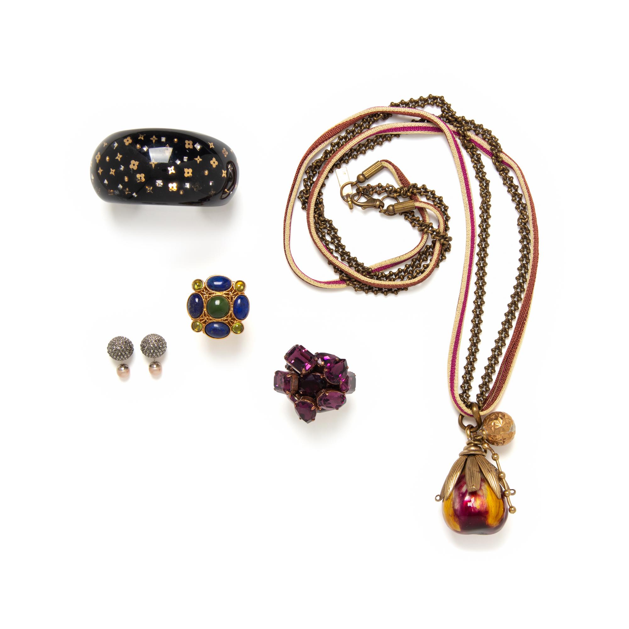 Assorted Designer Costume Jewelry Including Dior and Oscar de la Renta