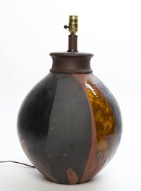 An Italian Ceramic Table Lamp Height 23 inches. — 20TH CENTURY