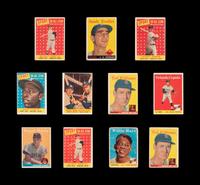 A Group of Over 800 Assorted 1958 Topps Baseball Cards Including Mickey Mantle, Roger Maris Rookie, and Multiple Hall of Famers