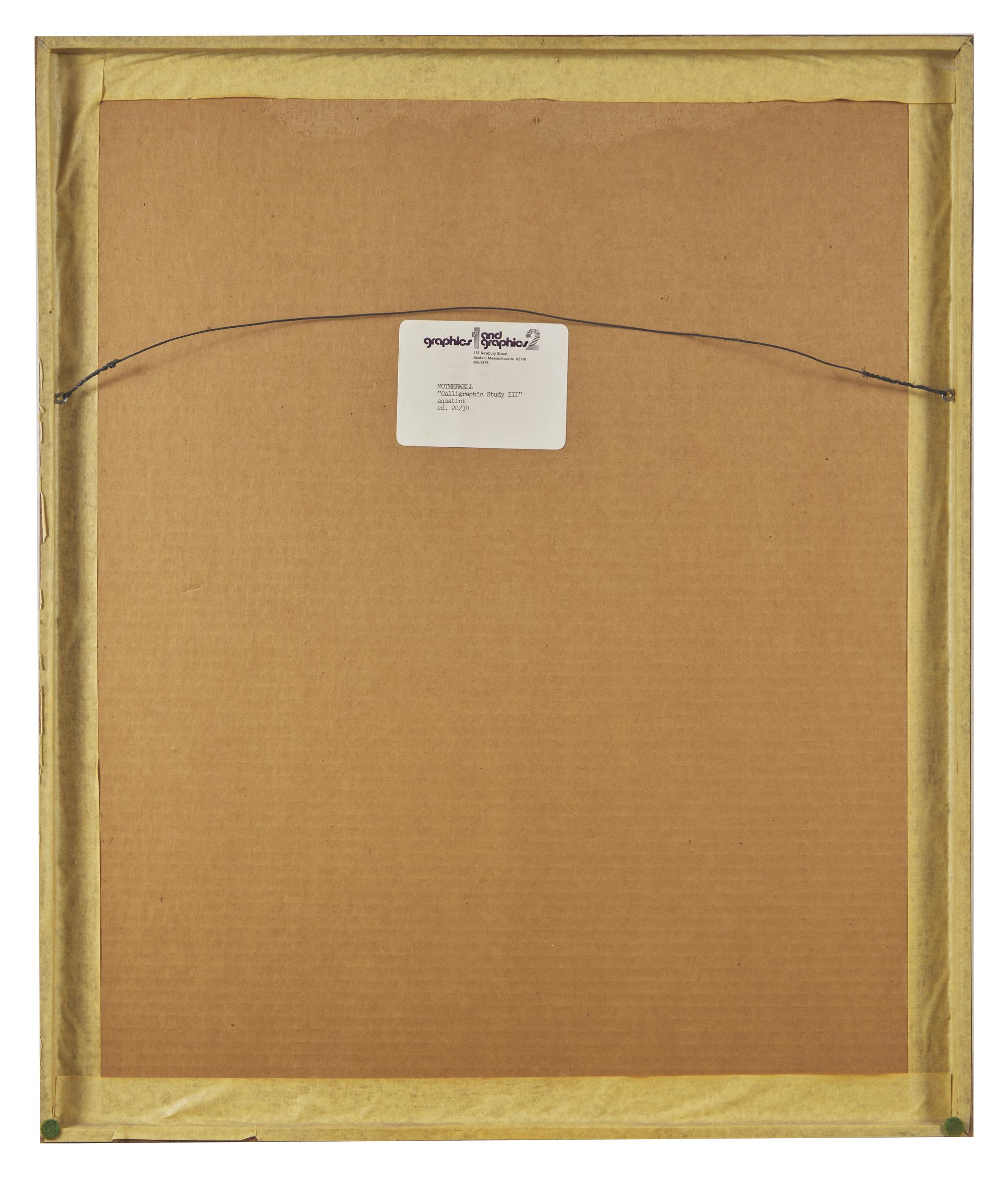Calligraphic Study III , 1976