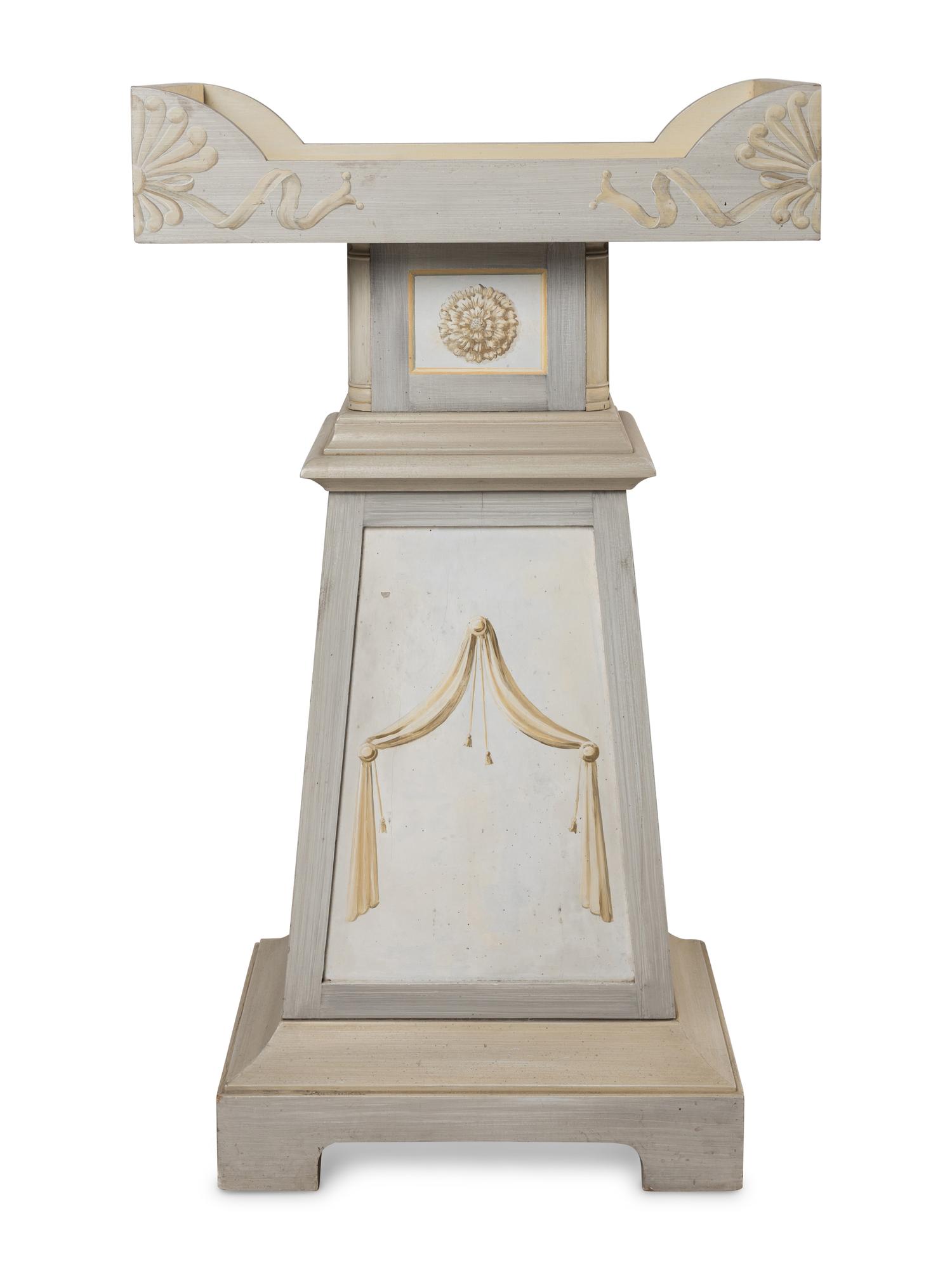 A Set of Four Swedish Neoclassical Style Pedestal Serving Tables