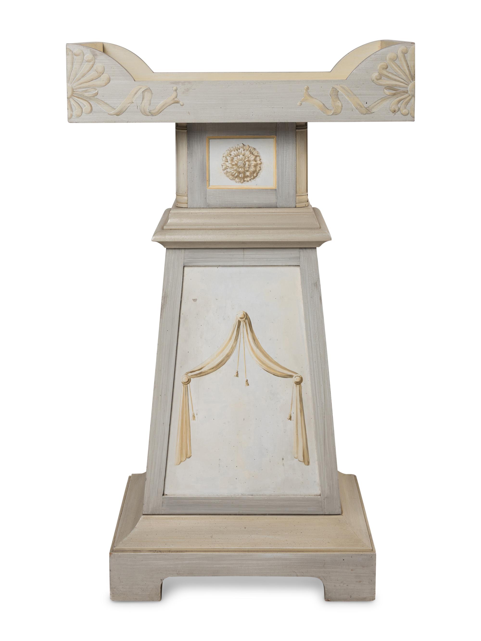 A Set of Four Swedish Neoclassical Style Pedestal Serving Tables