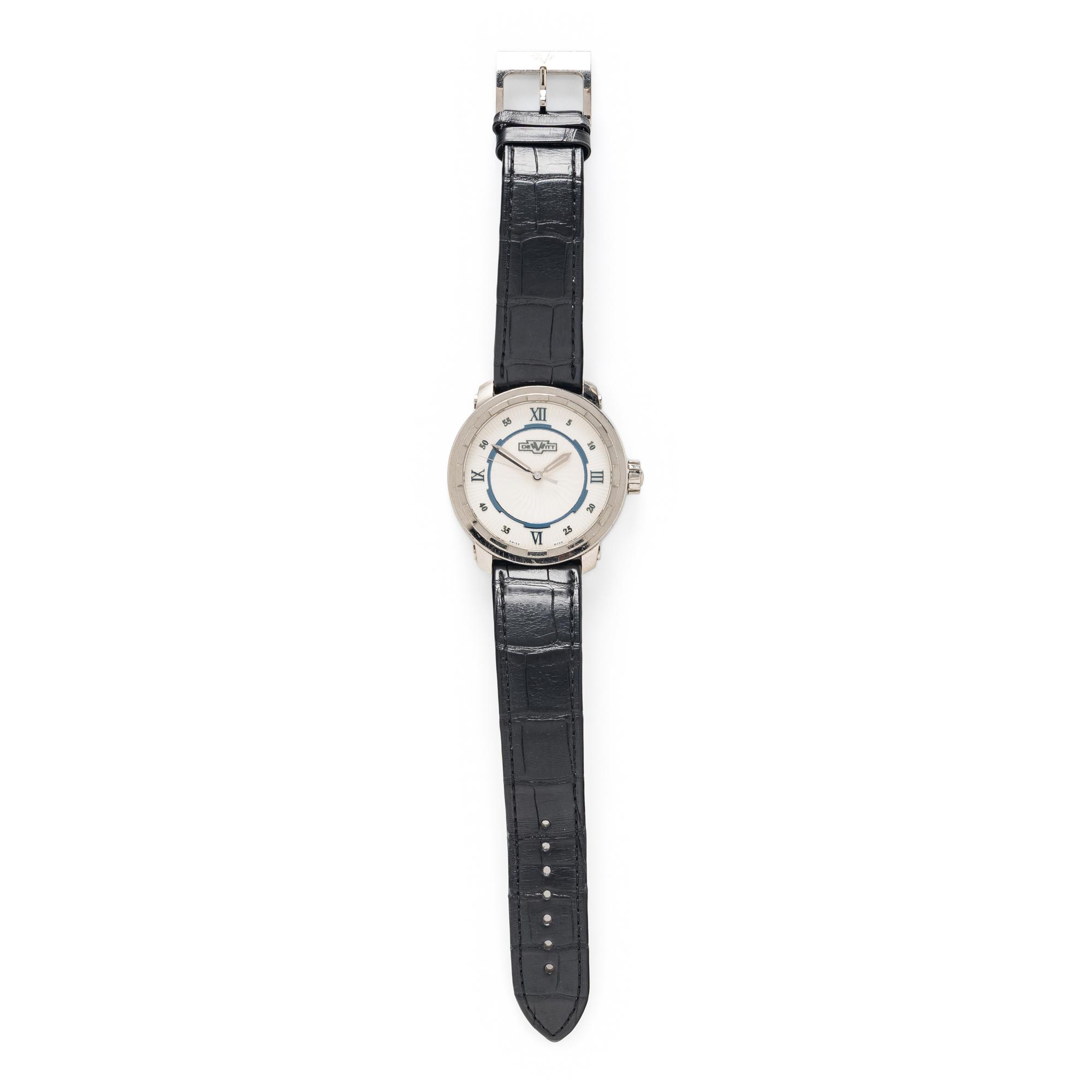 DEWITT, 'TWENTY-8-EIGHT' 18K WHITE GOLD WATCH