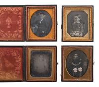 [EARLY PHOTOGRAPHY]. A group of 24 daguerreotype portraits of children and young adults, including:
