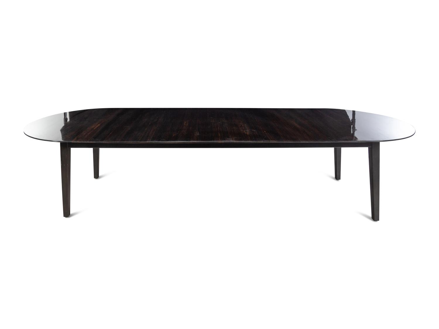 A Custom Macassar Ebony Dining Table