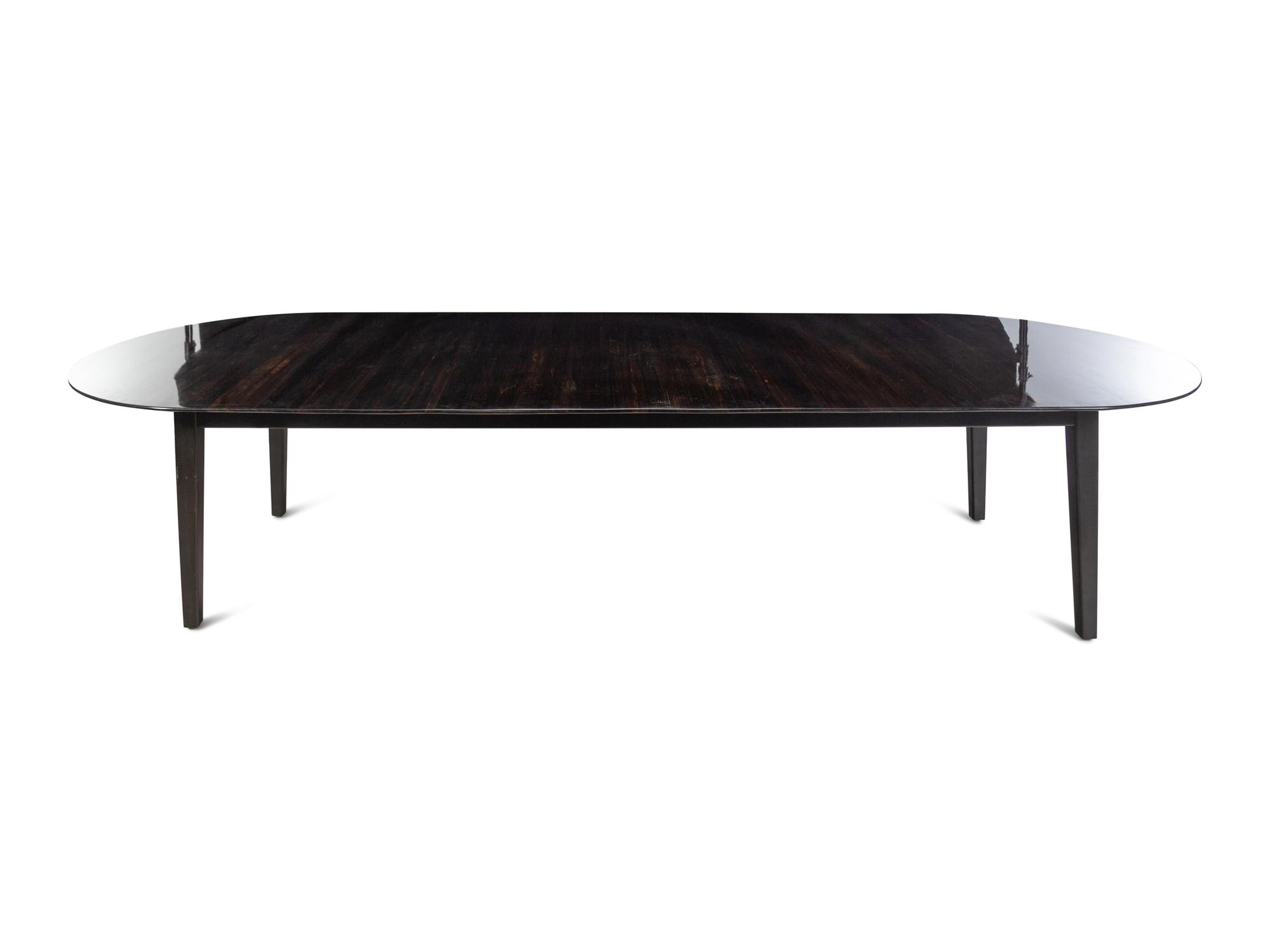 A Custom Macassar Ebony Dining Table