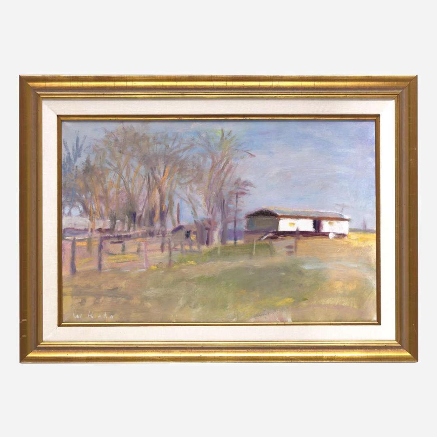 Wolf Kahn (American/German, 1927-2020) Mobile Home in Arkansas