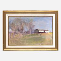 Wolf Kahn (American/German, 1927-2020) Mobile Home in Arkansas