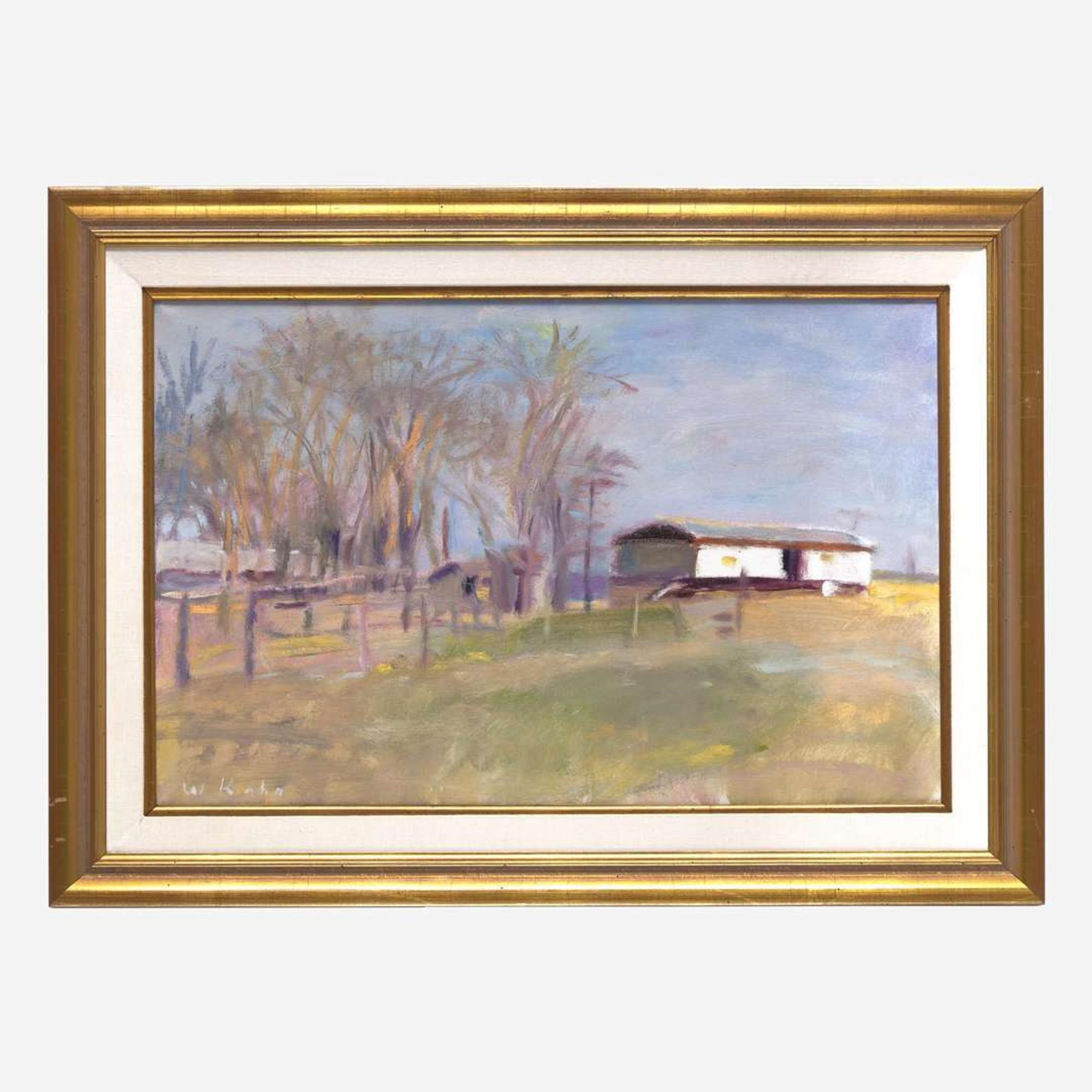 Wolf Kahn (American/German, 1927-2020) Mobile Home in Arkansas