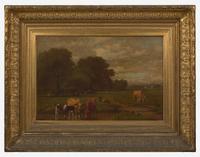 Aaron Draper Shattuck (American, 1832–1928) - Landscape with Cows Watering