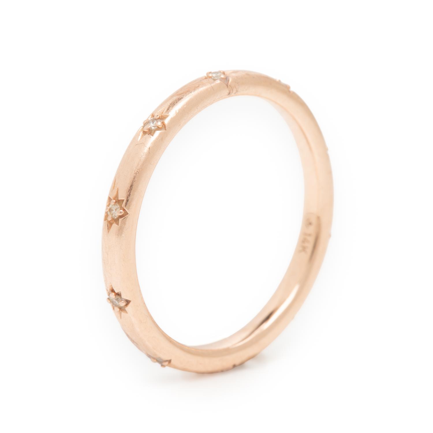 Diamond and Rose Gold Ring