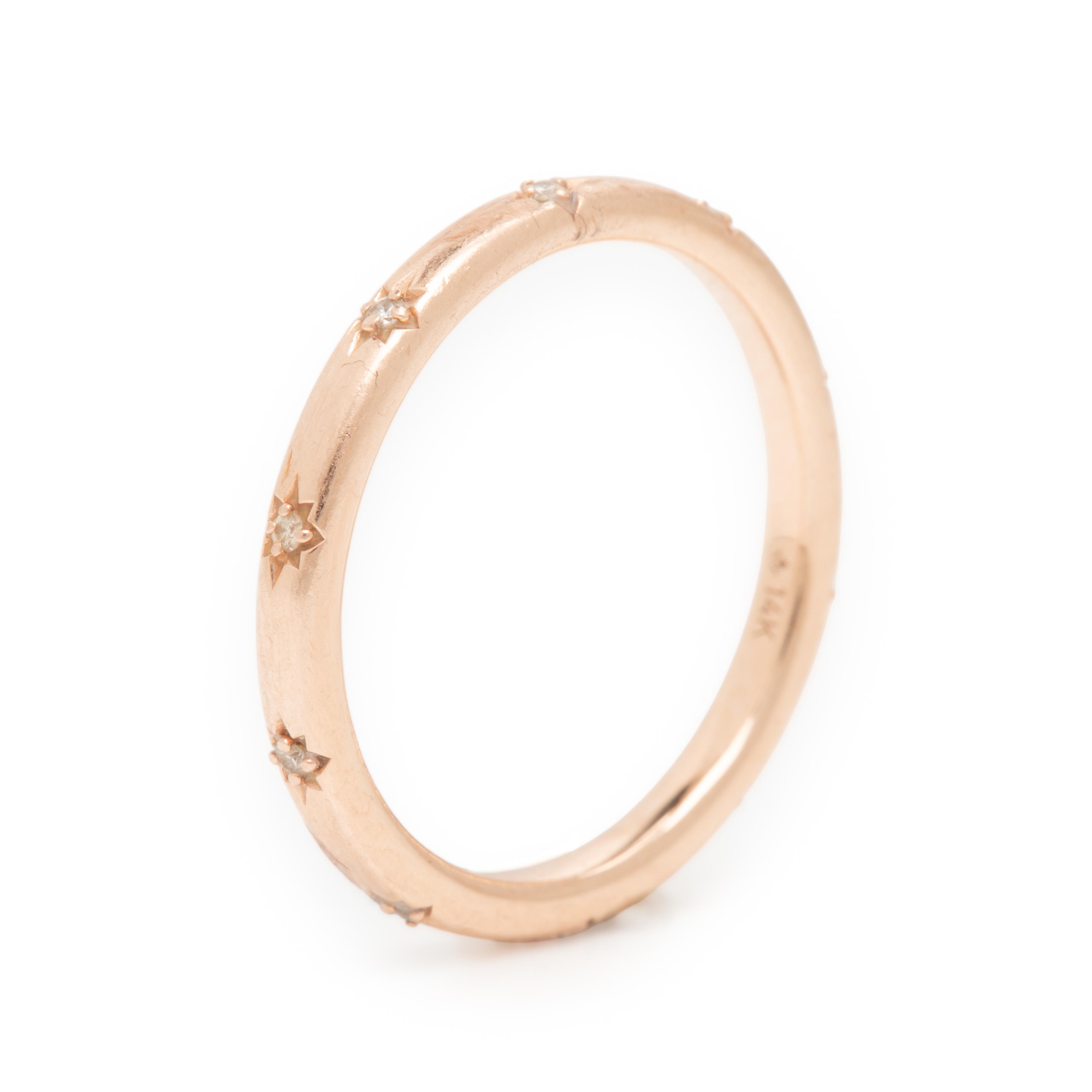 Diamond and Rose Gold Ring