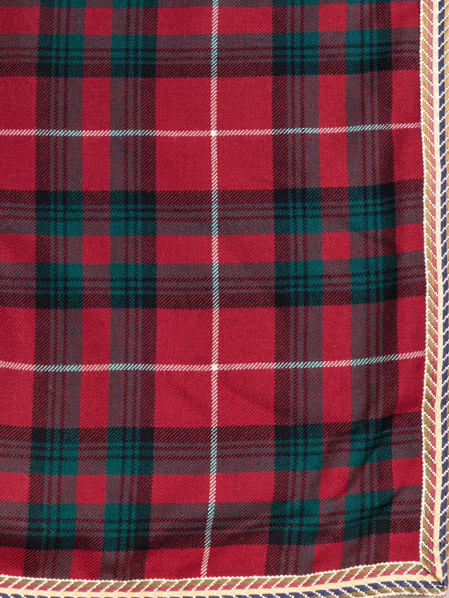 A Pair of Tartan Drapery Panels by Jonas New York