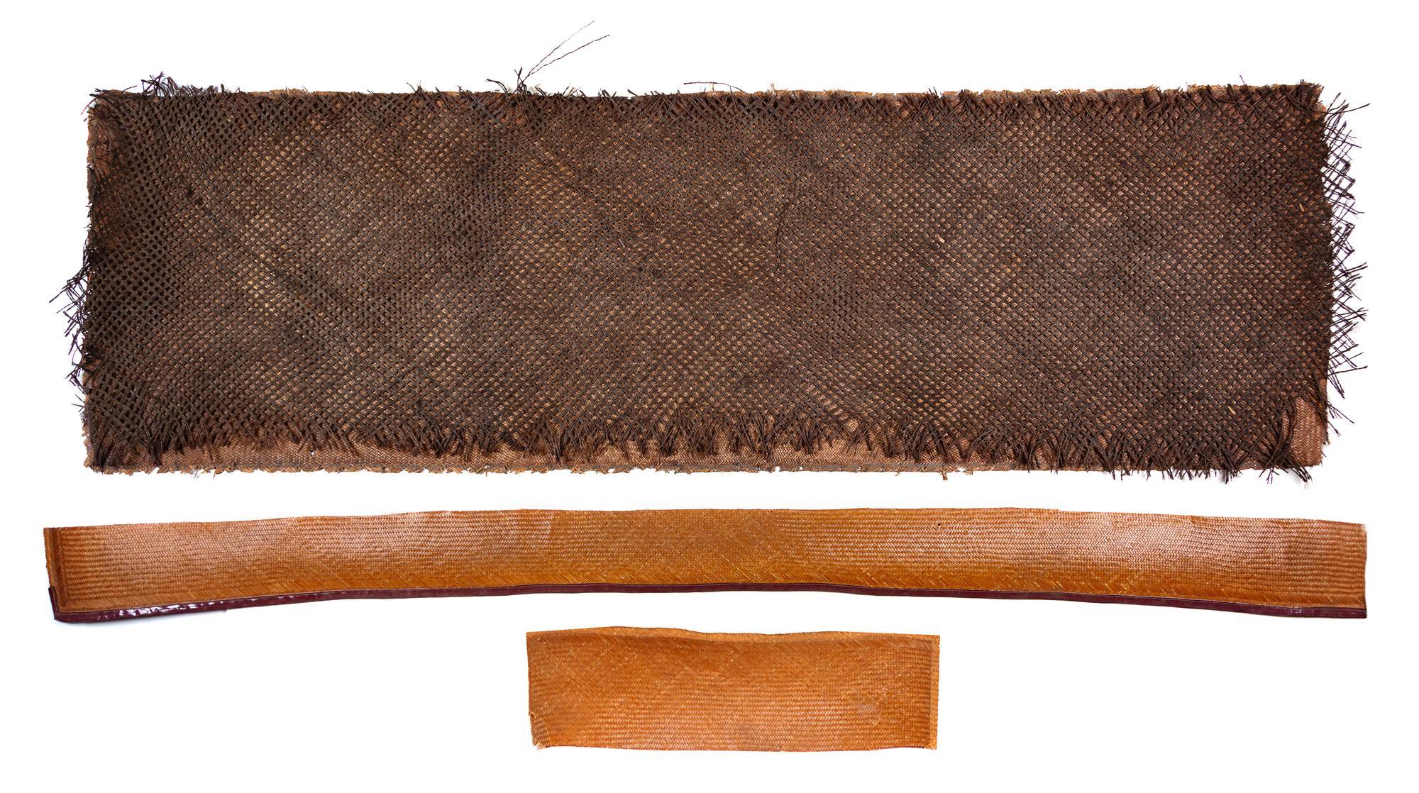 A Japanese Basket Weaved Sleeping Mat Approximate width 25 inches.
