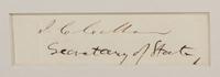 BUCHANAN, James (1791-1868) -- CALHOUN, John C. (1782-1850). Clipped signatures, comprising: