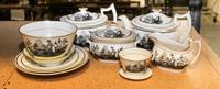 An English Porcelain Tea Service Width of teapot 9 3/4 inches. — 19TH CENTURY