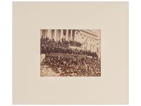 [LINCOLN, Abraham (1809-1865)]. [GARDNER, Alexander (1821-1882), photographer, attrib.]. Large format photograph of Abraham Lincoln's second inauguration. Washington, DC, 4 March 1865.