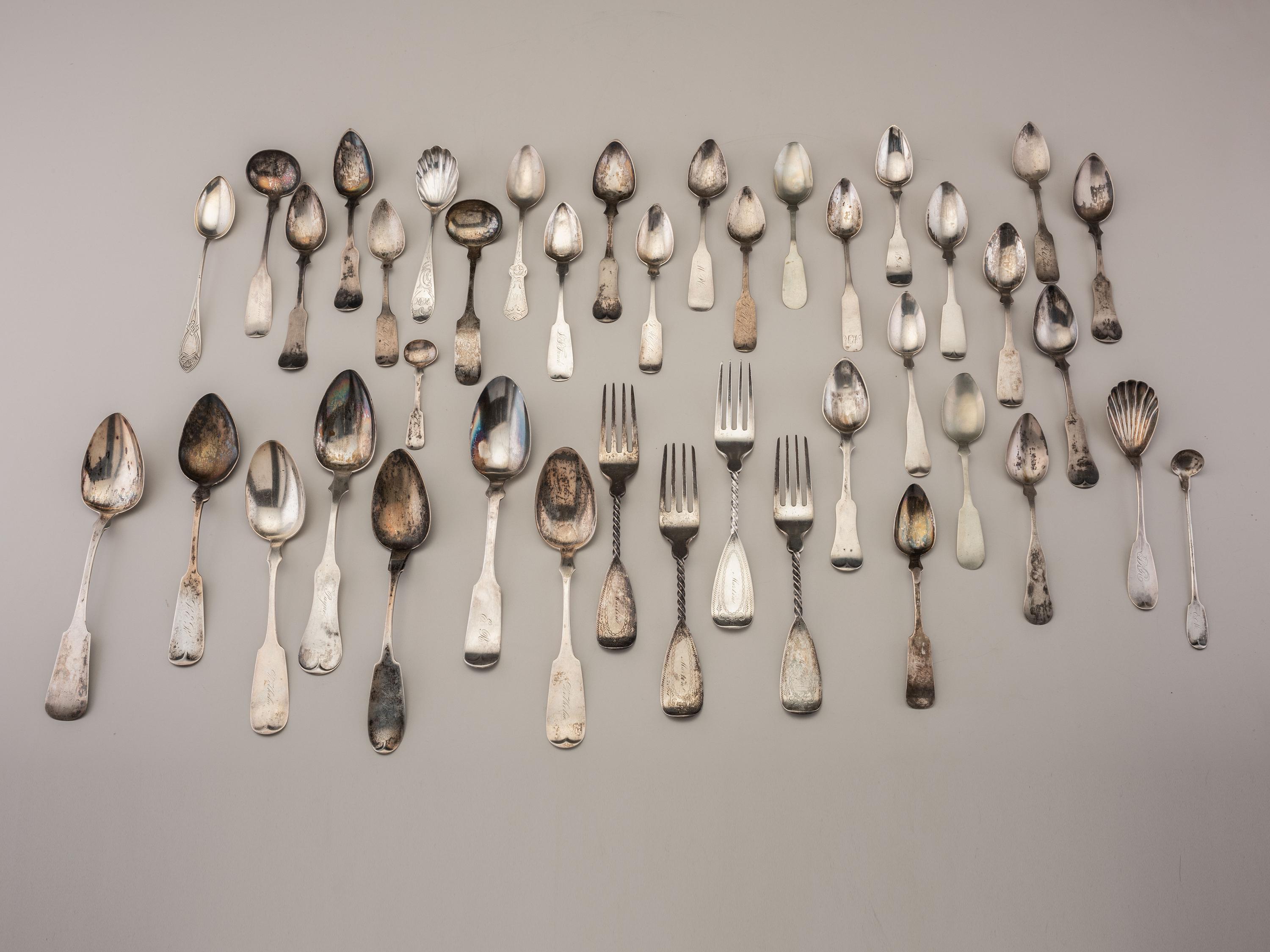 Forty Pieces of American Coin Silver Flatware