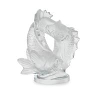 A Lalique Deux Poissons Sculpture