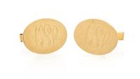 A Pair of 14 Karat Yellow Gold Cufflinks. 10.40 dwts.